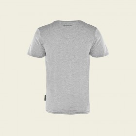 Tričko svetlo šedé zelená potlač